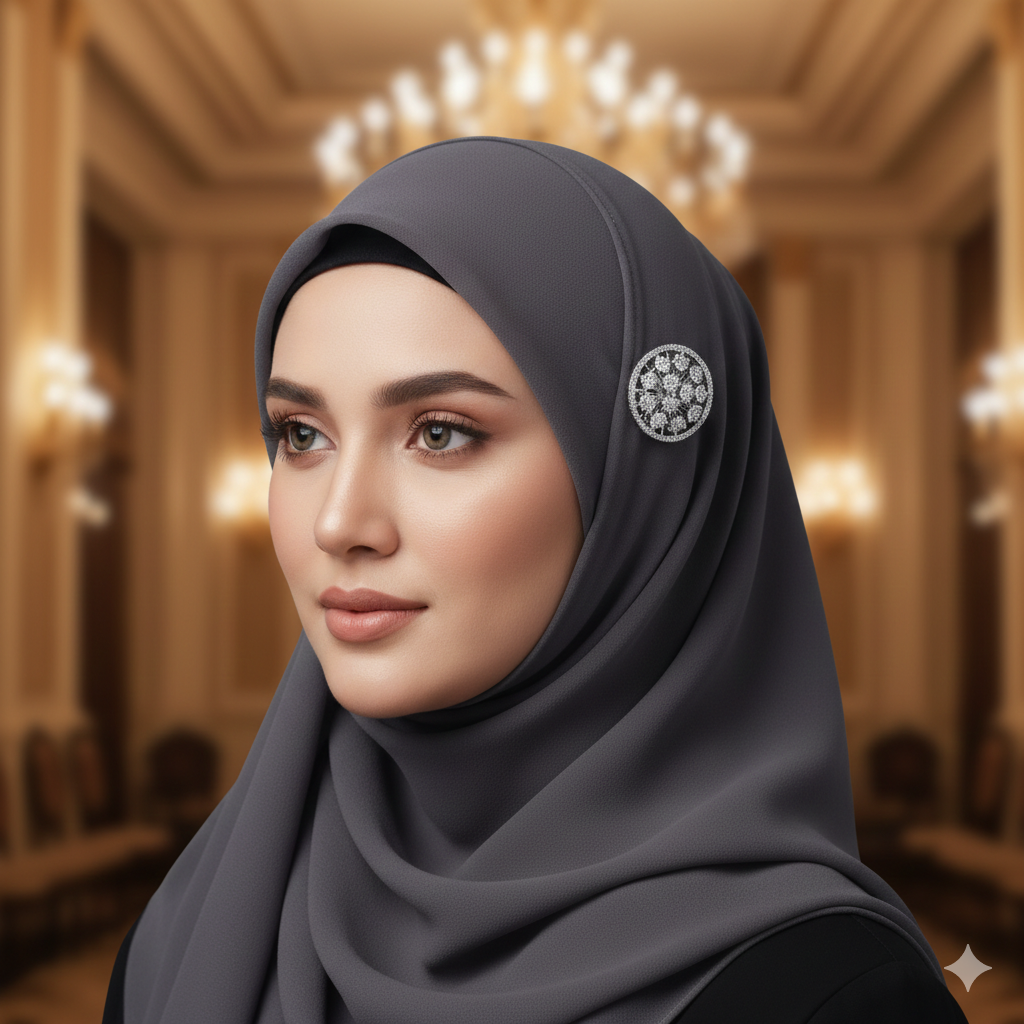 Dazzling Crystal Floral Cluster Brooch | بروش زهرة كريستال مبهر