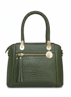 Green Cris-Cross Handle Handbag