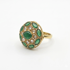 Emerald Green Statement Ring for Women | خاتم زمردي فاخر للنساء