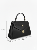 Black Fancy Lock Handbag