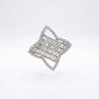 Luxury Crystal Hijab Brooch Silver Finish | بروش حجاب كريستال فاخر فضي