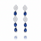 "Monarch" Blue Butterfly & Sapphire Simulant Necklace & Earrings Set | طقم مجوهرات الفراشة الأزرق