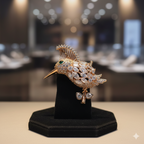 Dazzling Crystal Hummingbird Brooch | بروش طائر الطنان الكريستالي اللامع