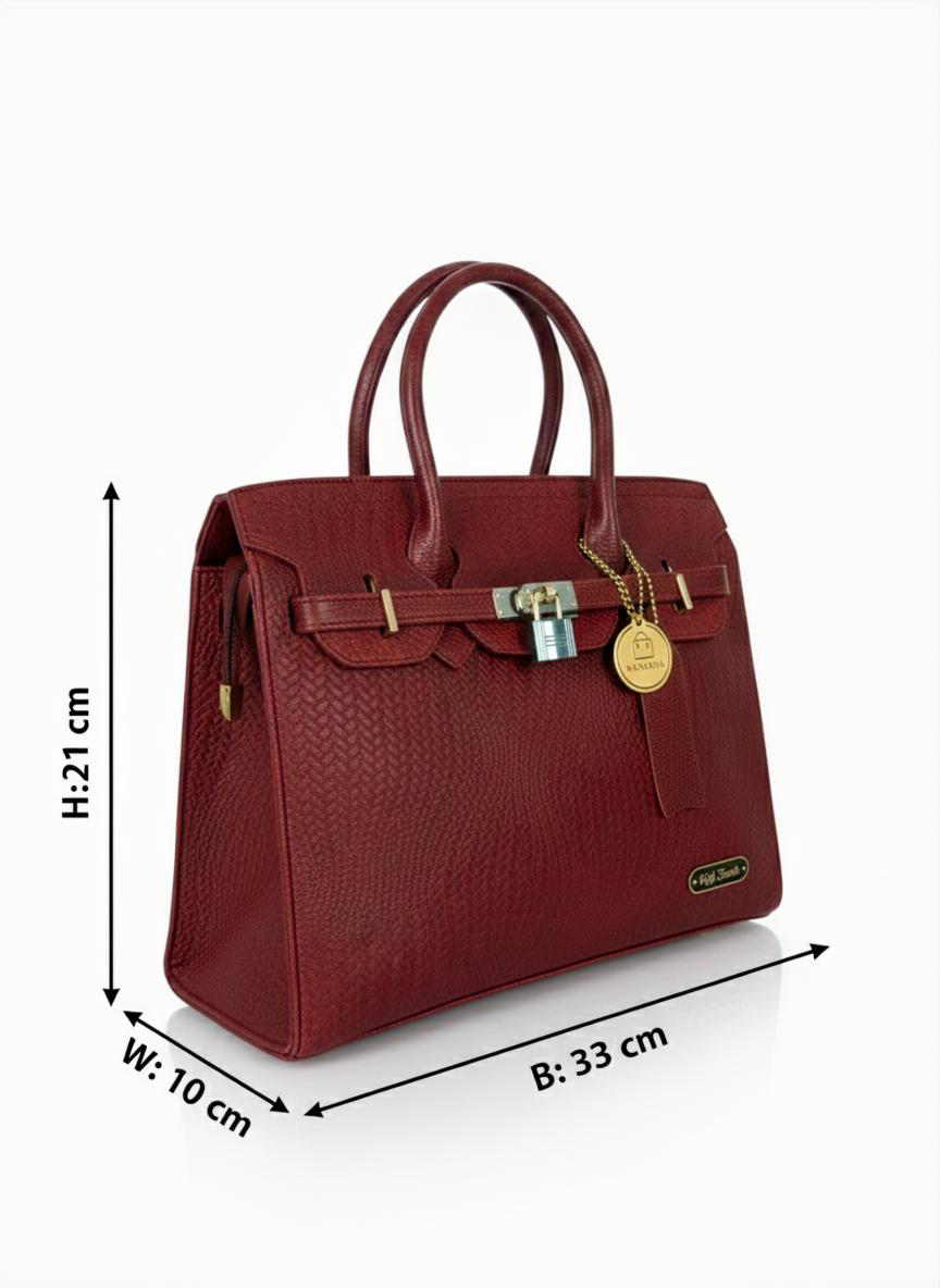 Maroon Hermes Handbag