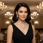 Sparkling Zirconia Bridal Necklace & Earring Set - Silver Plated