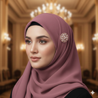 Luxury Rose Gold Crystal Floral Brooch | بروش كريستال روز جولد فاخر