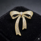 Luxury Gold Bow Hijab Brooch | بروش حجاب فيونكة فاخر ذهبي