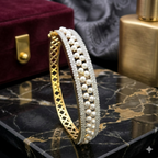 Classic Royal Golden Pearl Pave Bracelet | سوار اللؤلؤ الذهبي الملكي المرصع بالبافيه