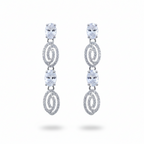 "Timeless Oval" White American Diamond  - Silver Finish | طقم عقد زركون بيضاوي وفضي