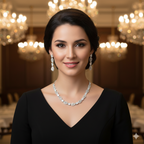 "Timeless Oval" White American Diamond  - Silver Finish | طقم عقد زركون بيضاوي وفضي