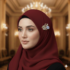 Elegant Crystal Rose Brooch | بروش وردة كريستال أنيق