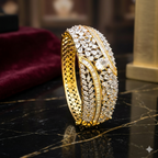 Duo-Tone Celestial Orbital Starburst Bracelet | سوار النجوم المداري الفاخر بلونين