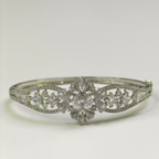 Exquisite Silver Cubic Zirconia Bracelet – Wedding & Party Collection