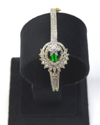 Exquisite Green Stone Cubic Zirconia Kada – Wedding & Party Collection