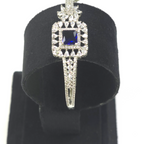 Premium Blue Stone Cubic Zirconia Kada – Modern Elegant Design