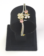 Elegant Pink & Clear Cubic Zirconia Kada – Versatile Party & Casual Wear