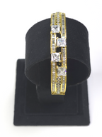 Radiant Golden Cubic Zirconia Bracelet – Wedding & Everyday Elegance