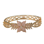 Exquisite Rose Gold Pink Cubic Zirconia Bracelet – Wedding Collection
