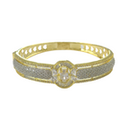 Elegant Silver Cubic Zirconia Band Bracelet – Everyday & Formal Wear