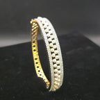 Classic Royal Golden Pearl Pave Bracelet | سوار اللؤلؤ الذهبي الملكي المرصع بالبافيه