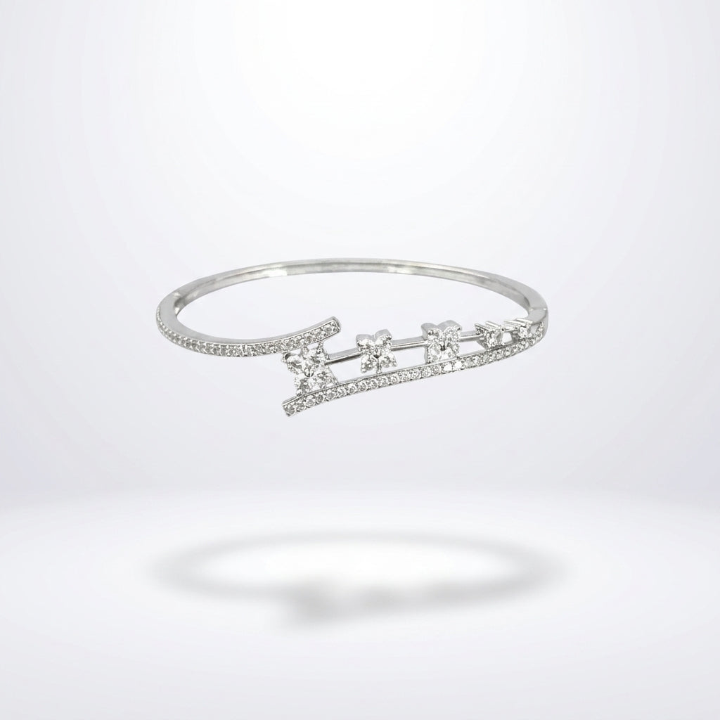 Modern Floating Starburst Silver Bracelet | سوار النجوم الفضي العصري بتصميم عائم