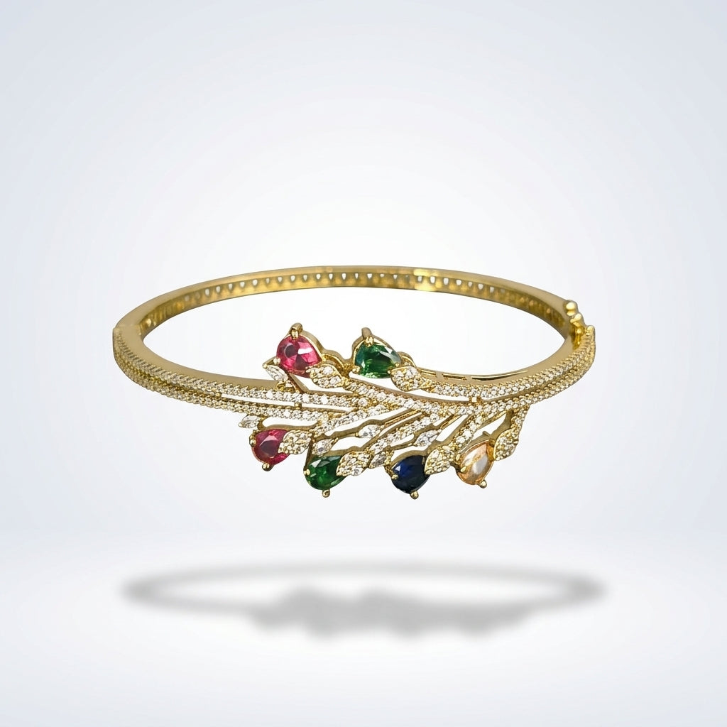 Royal Victorian Heritage Emerald & Ruby-Tone Bracelet | سوار التراث الفيكتوري الملكي بأحجار الزمرد والياقوت