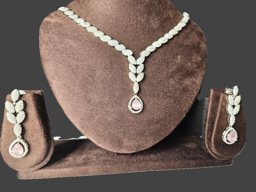 CZ NE0001 NECKLACE AND EARRING SET