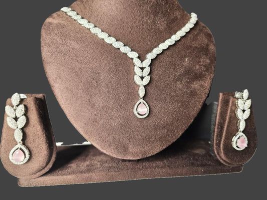 CZ NE0001 NECKLACE AND EARRING SET