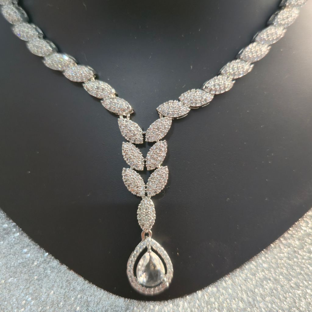 Radiant Cubic Zirconia Necklace & Earring Set – Party & Occasion Wear
