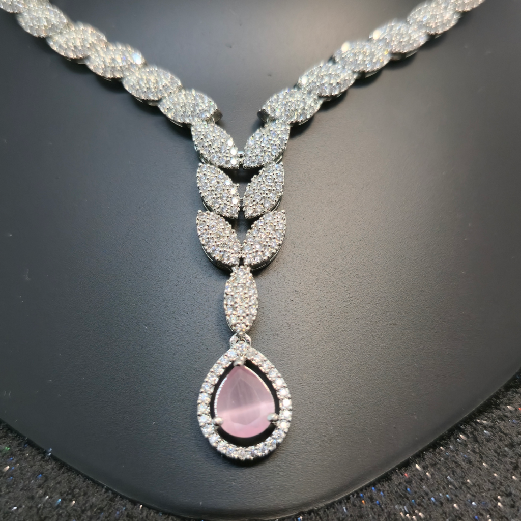 Elegant Pink Cubic Zirconia Floral Kada – Wedding & Party Collection