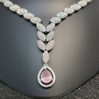 Elegant Pink Cubic Zirconia Floral Kada – Wedding & Party Collection