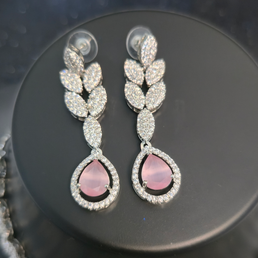 Elegant Pink Cubic Zirconia Floral Kada – Wedding & Party Collection