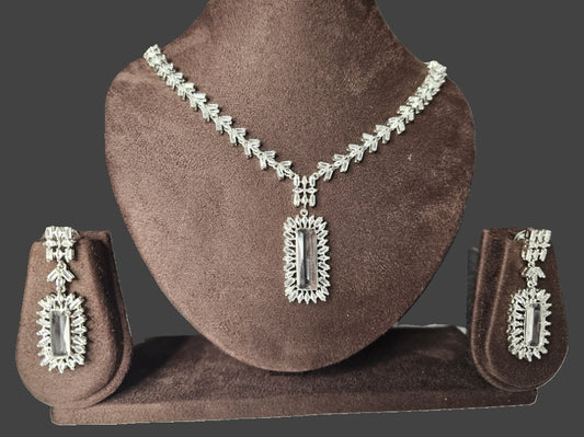 CZ NE0002-2 NECKLACE WITH EARRING SET