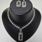 Elegant Cubic Zirconia Necklace & Earring Set – Timeless Party Collection