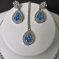 Exquisite Blue Gemstone Cubic Zirconia Half-Set – Elegant Party Collection