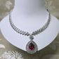 Elegant Red Cubic Zirconia Half-Set – Party & Wedding Collection