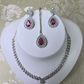 Elegant Red Cubic Zirconia Half-Set – Party & Wedding Collection
