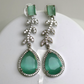 Radiant Green Cubic Zirconia Earrings – Party & Everyday Elegance