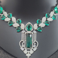 Elegant Green Cubic Zirconia Necklace – Refined Party Collection