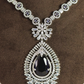 Exquisite Navy Blue Cubic Zirconia Half-Set – Elegant Party Collection