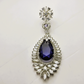 Exquisite Navy Blue Cubic Zirconia Half-Set – Elegant Party Collection