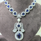 Exquisite Blue Cubic Zirconia Necklace Set – Luxury Party Collection