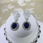Exquisite Blue Cubic Zirconia Necklace Set – Luxury Party Collection