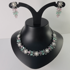 Elegant Multicolor Cubic Zirconia Half-Set – Wedding & Party Collection