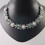 Elegant Multicolor Cubic Zirconia Half-Set – Wedding & Party Collection