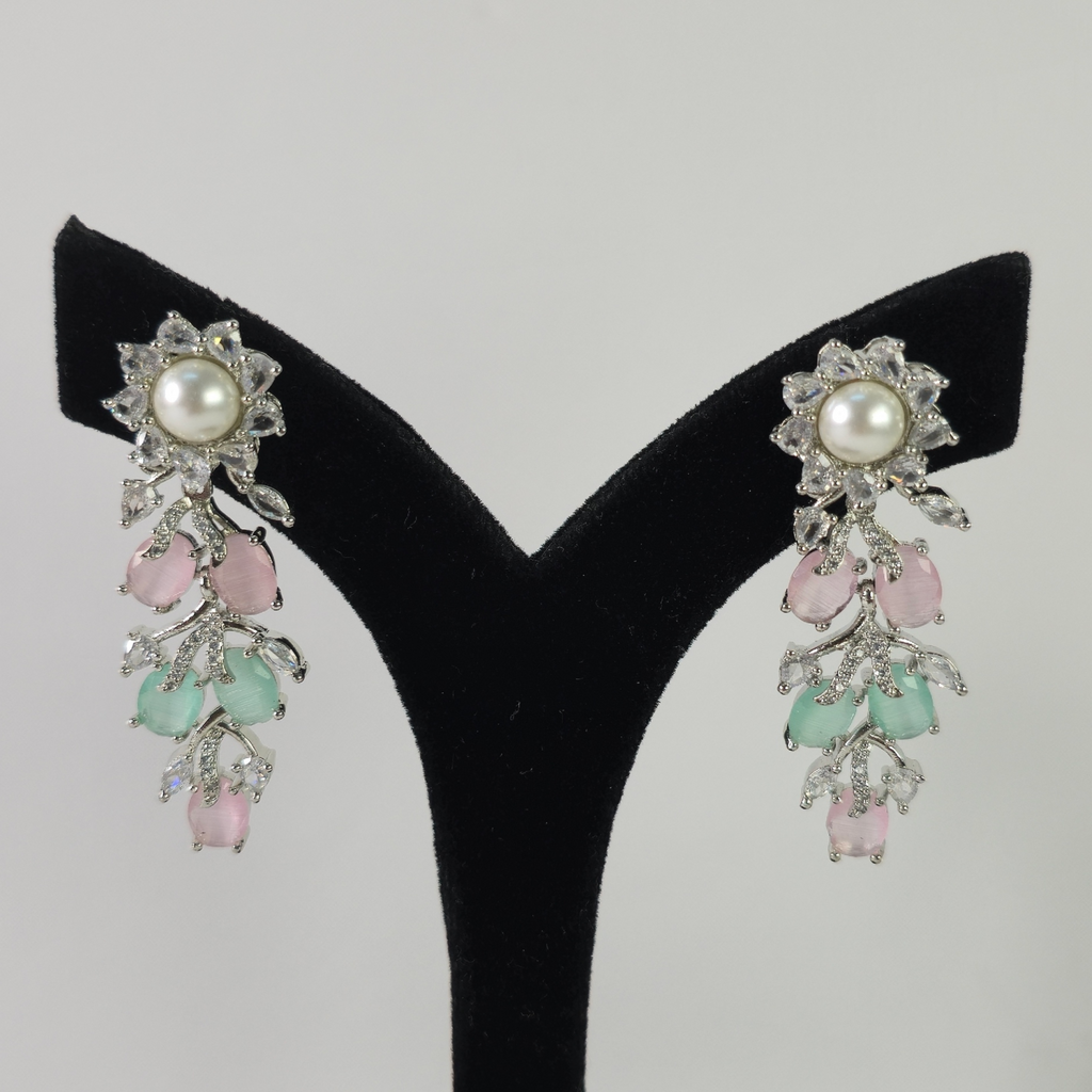 Elegant Multicolor Cubic Zirconia Half-Set – Wedding & Party Collection