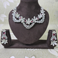 Exquisite Red Cubic Zirconia Petal Necklace – Elegant Wedding & Party Jewelry