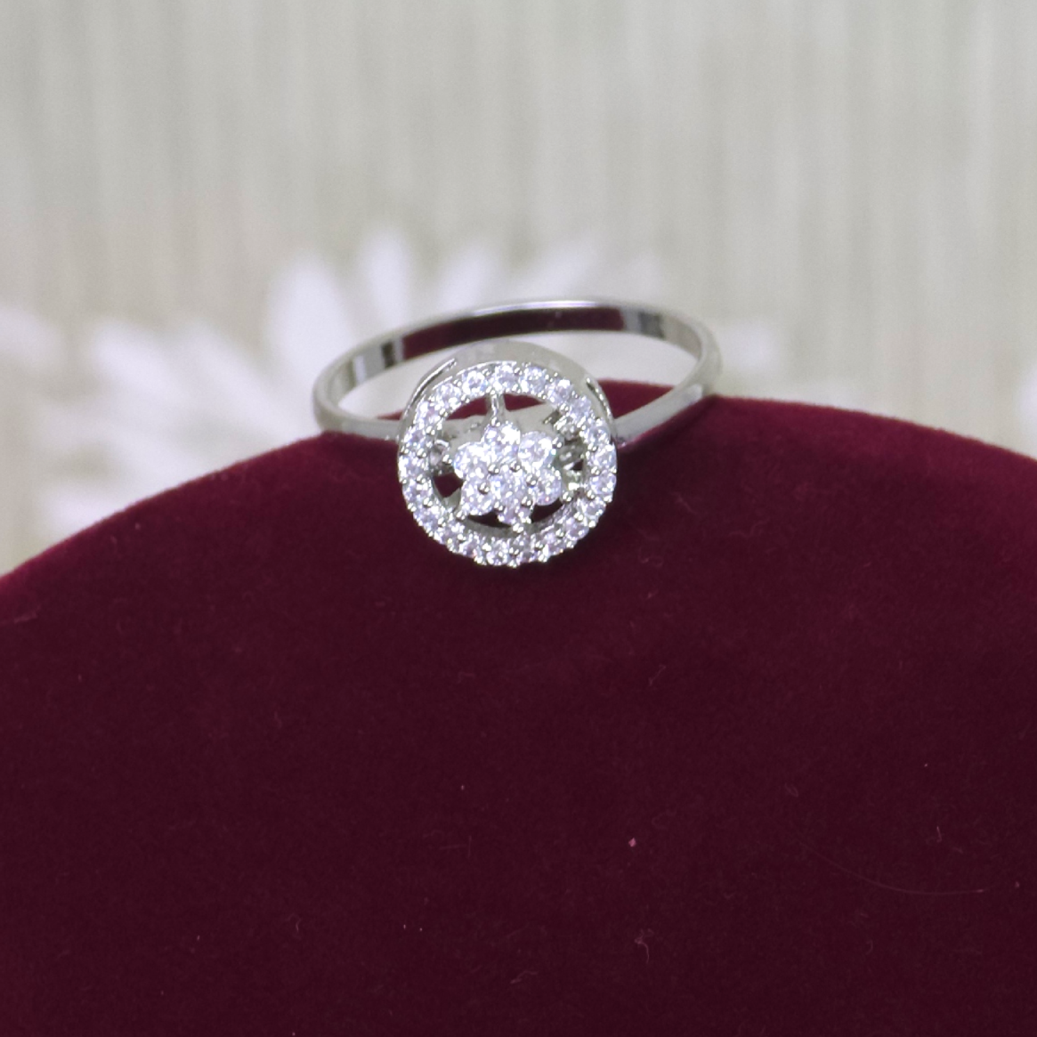 Elegant Silver Cubic Zirconia Half Set – Necklace, Earrings & Ring