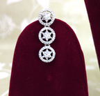 Elegant Silver Cubic Zirconia Half Set – Necklace, Earrings & Ring