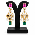 Multicolour Crystal Necklace & Earring Set | طقم عقد وأقراط كريستالي متعدد الألوان